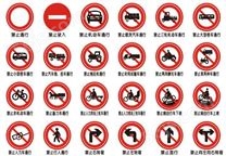 交通设施 禁令标识牌